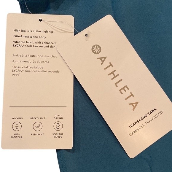 NWT Athleta Teal Transcend Tank | Size 3X - Picture 7 of 7